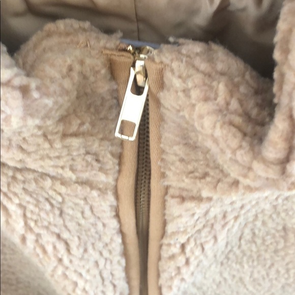 Camel color JCrew vest. Gold zipper/accents. - Picture 2 of 4